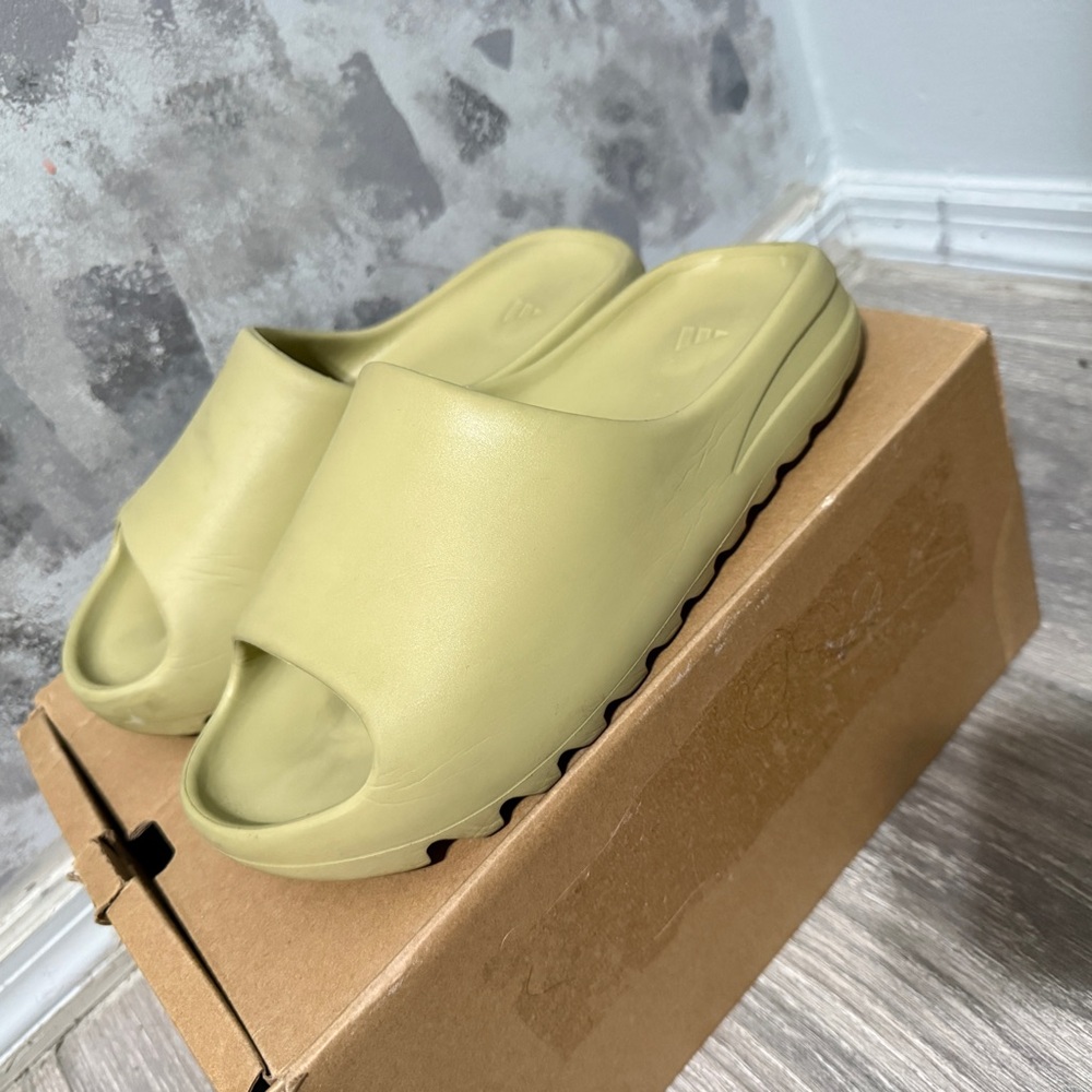 Yeezy Light Green Mules
